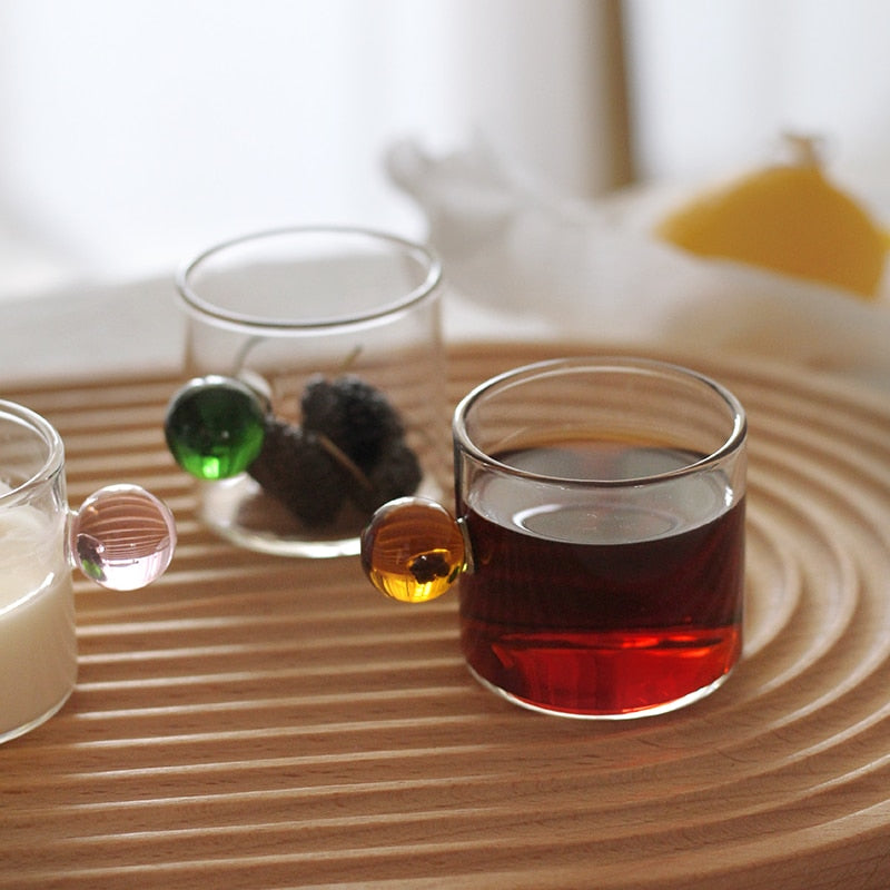 Globe Handle Glass Espresso Cup
