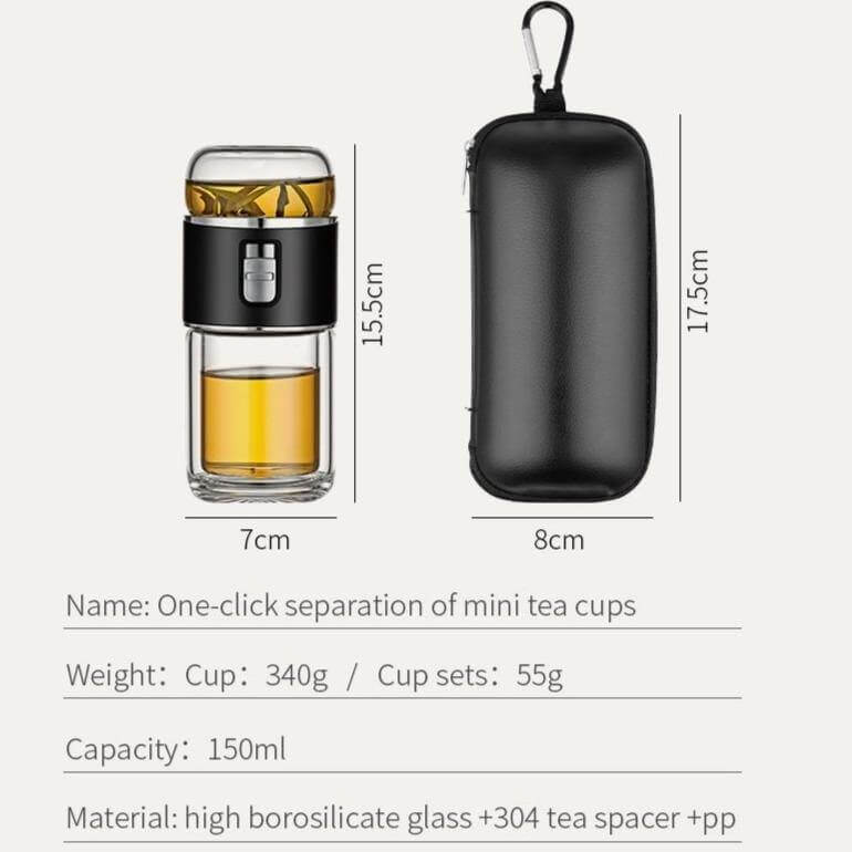 Double Glass Portable Eco-Friendly Tea Infuser