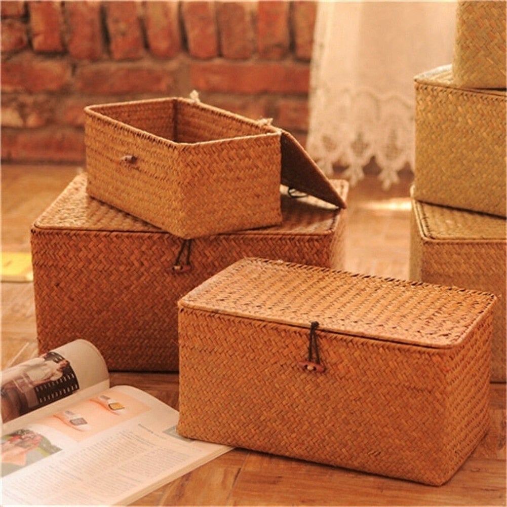 Handwoven Rattan Box