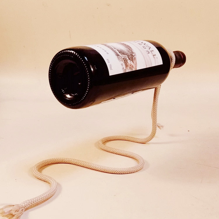 RopeElegance Hanging Rope Wine Rack | Stylish Wine Storage | Unique Design for Home