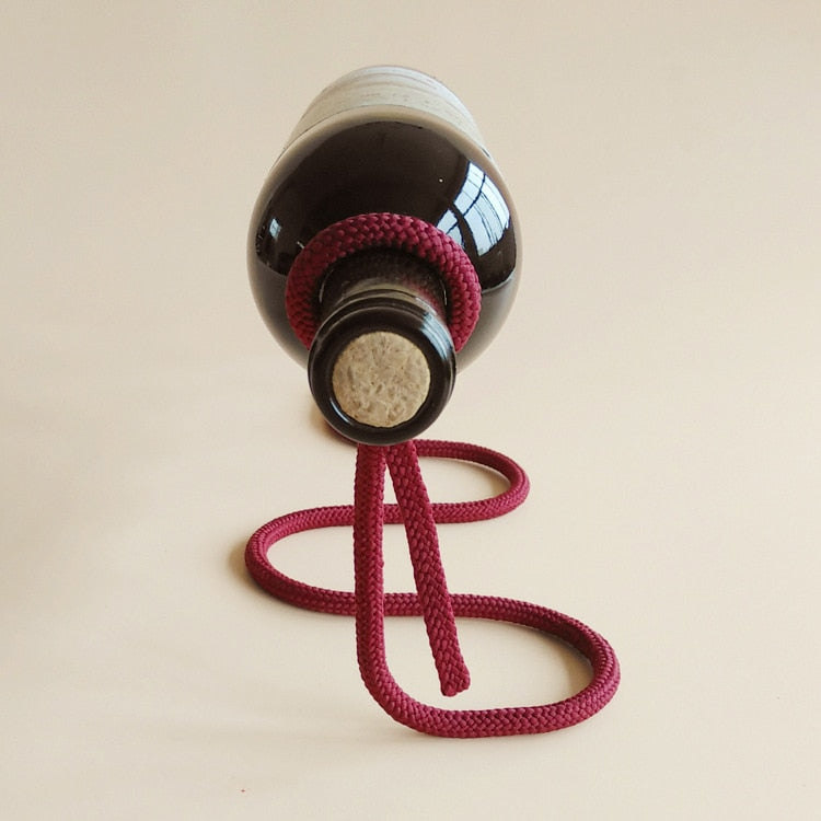 RopeElegance Hanging Rope Wine Rack | Stylish Wine Storage | Unique Design for Home