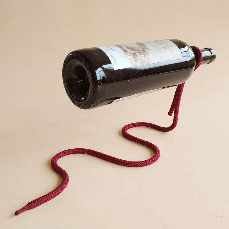 RopeElegance Hanging Rope Wine Rack | Stylish Wine Storage | Unique Design for Home