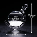 Wooden Weather Forecast Crystal Glass