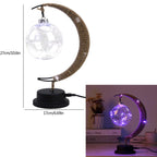 Rayvia Lunar Lamp - Half Moon LED Light with Glass Globe for Cozy Atmosphere