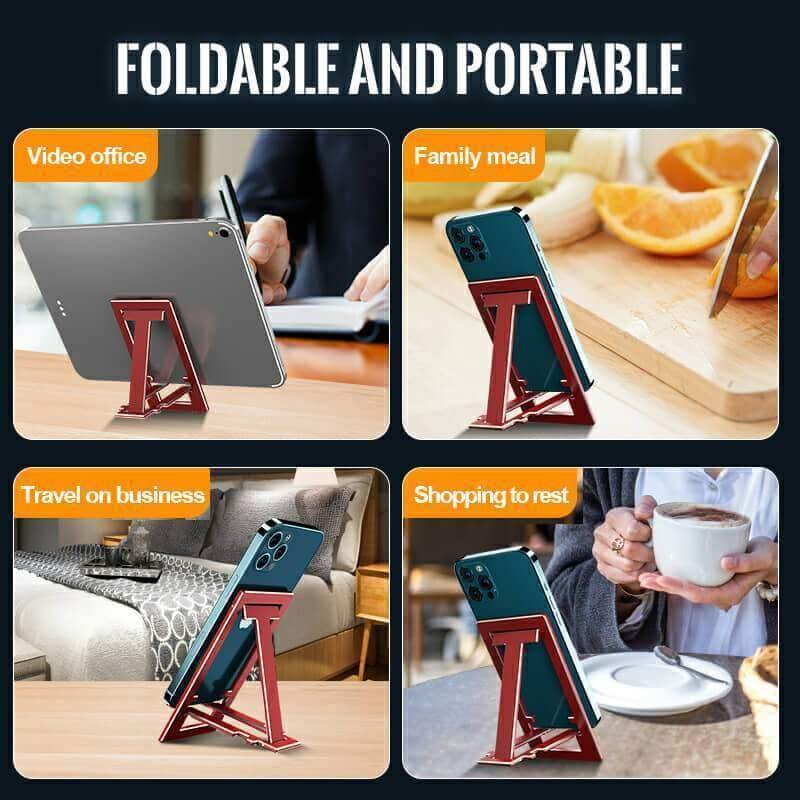 Foldable Aluminum Phone Stand for Desk and Travel