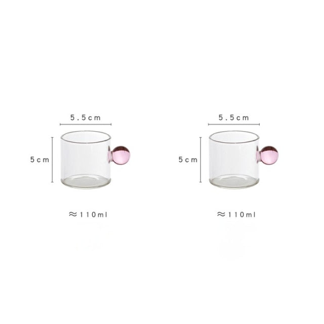 Globe Handle Glass Espresso Cup