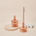 Modern Glass Candleholder-Brown