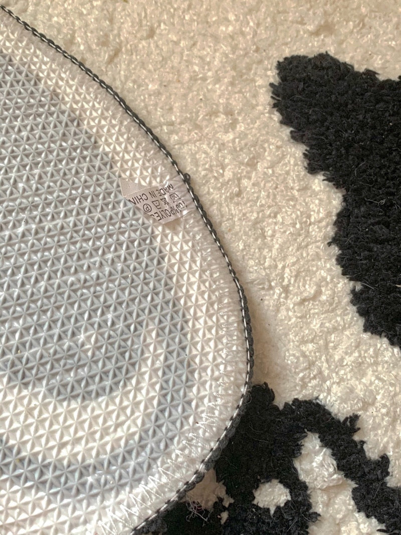 Black & White Cat Bath Mat