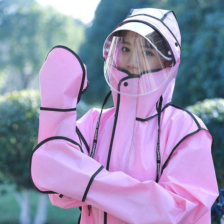 Hooded Windproof Bicycle Raincoat