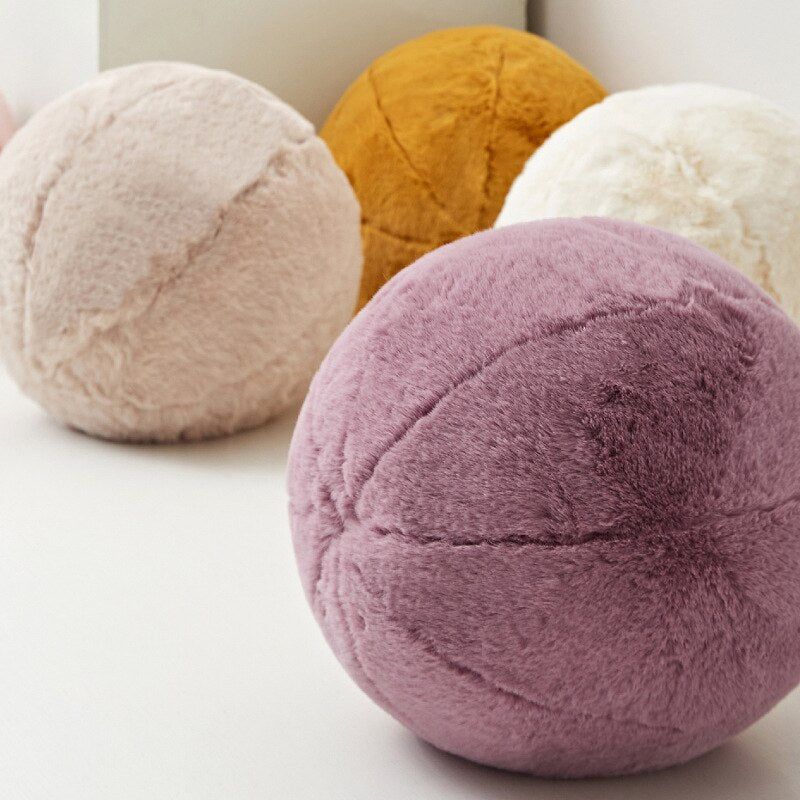 Short Fur Ball Pillow