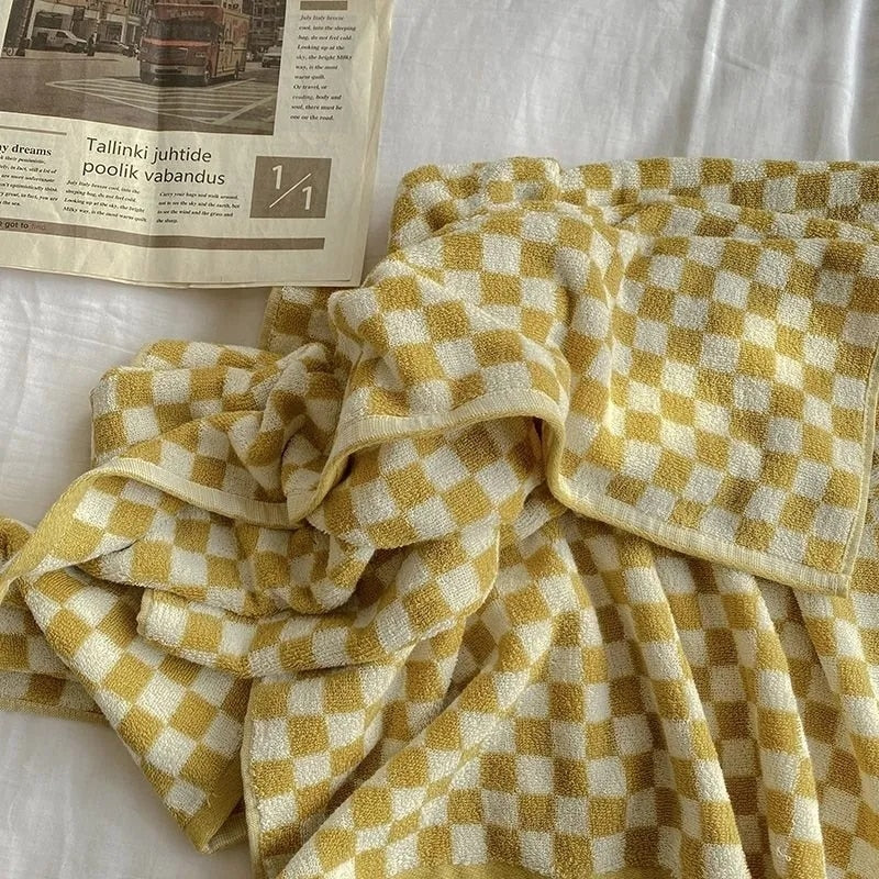 Colourful Checkerboard & Stripe Towels