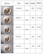 3D LED Moon or Earth Ceiling or Wall Light