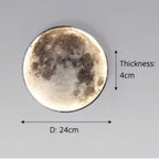 3D LED Moon or Earth Ceiling or Wall Lamp (3 Styles) 24CM-80CM