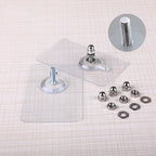 10 pieces heavy-duty punch-free transparent adhesive hooks