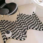 Wavy Checkerboard Mini Rug
