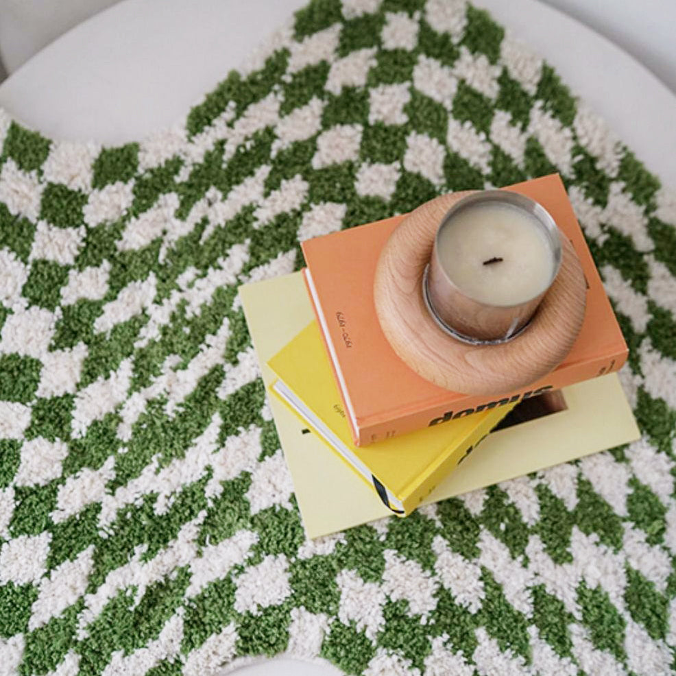 Wavy Checkerboard Mini Rug