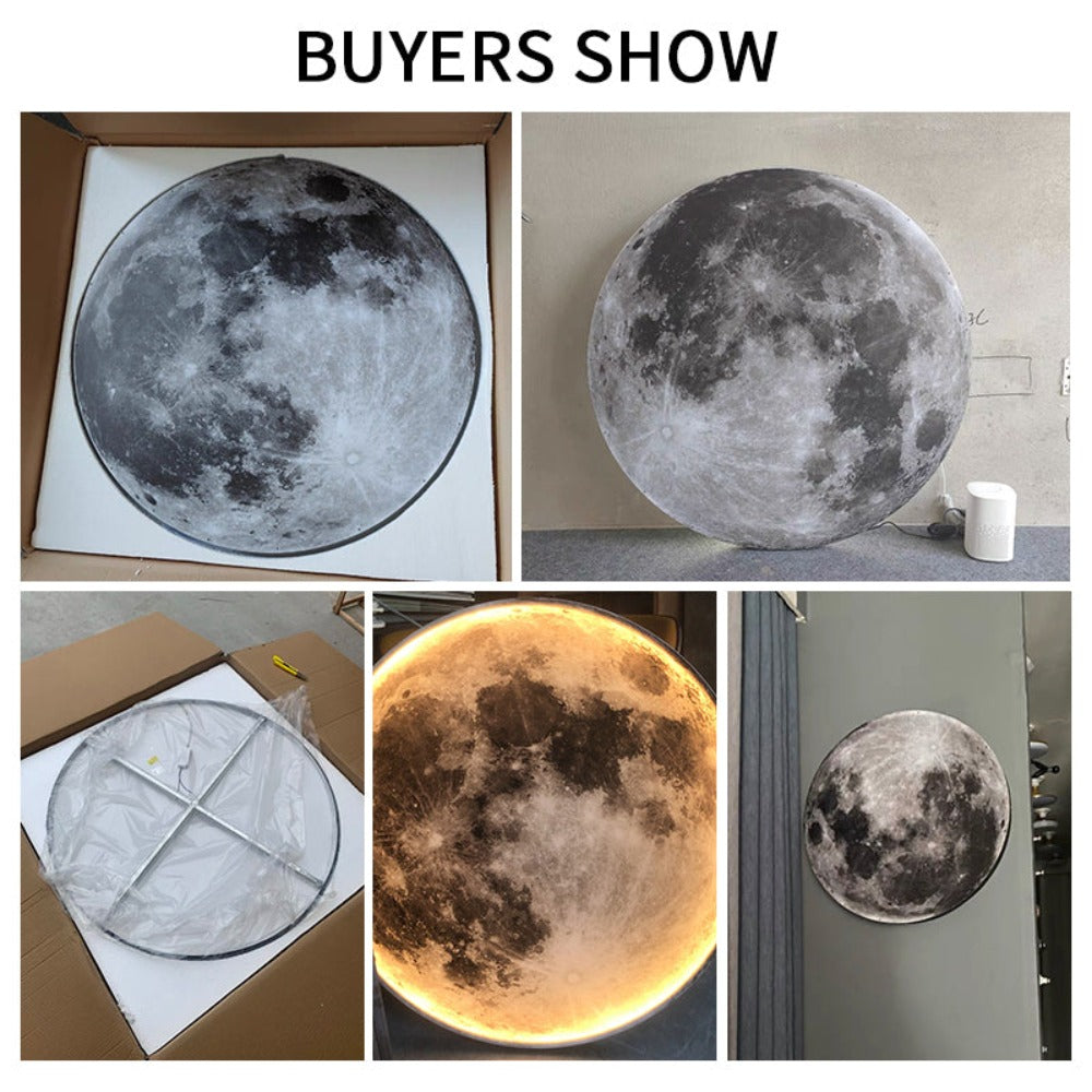 3D LED Moon or Earth Ceiling or Wall Lamp (3 Styles) 24CM-80CM
