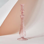 GlowCharm Pastel Glass Candle Holder | Decorative Candle Stands | Elegant Table Decor