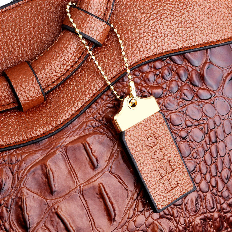 Leather Crocodile Bag – with handcrafted details