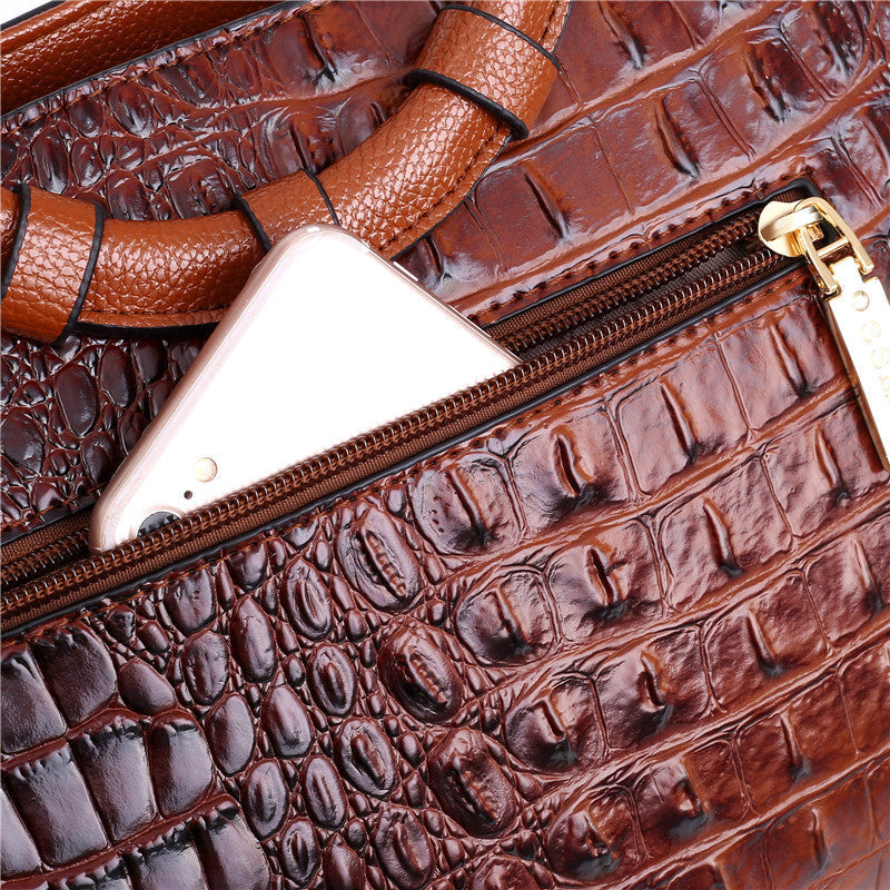 Leather Crocodile Bag – with handcrafted details