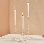 Modern Glass Candleholders - Transparent
