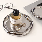 Cookies & chrome-plated ceramic tray and bowl