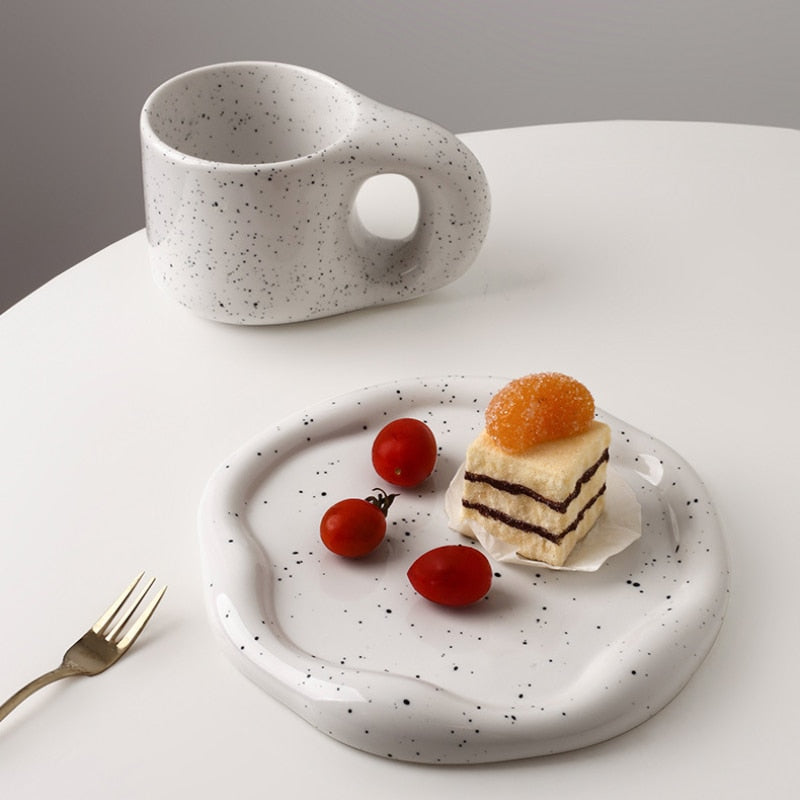 Cookies & chrome-plated ceramic tray and bowl