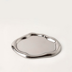 Cookies & chrome-plated ceramic tray and bowl