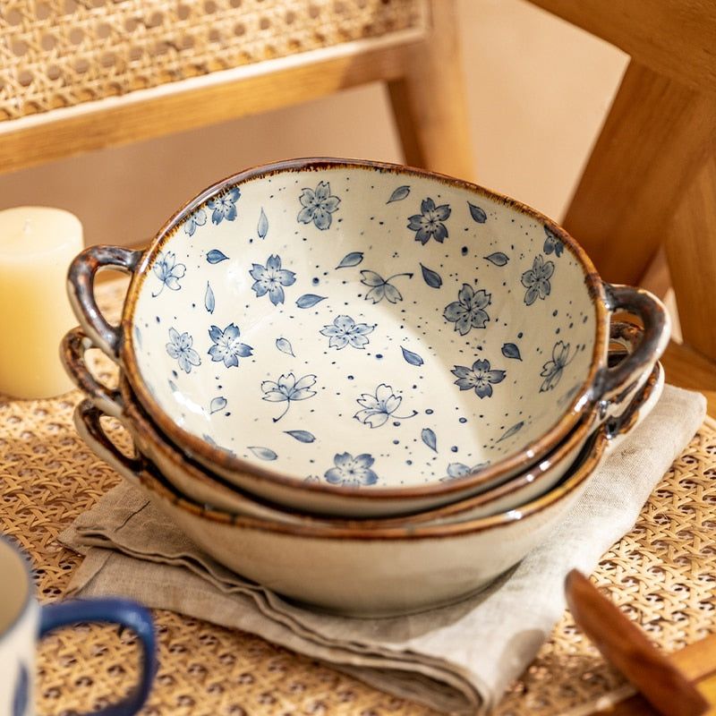 Flora Ceramic Pasta Bowls
