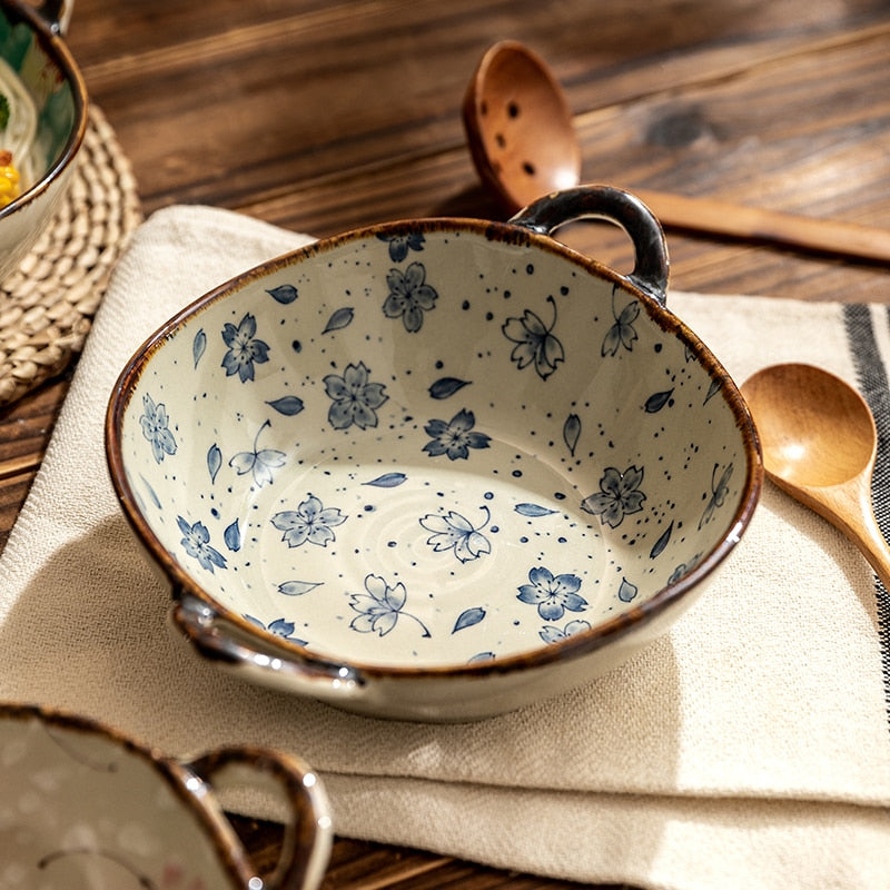 Flora Ceramic Pasta Bowls