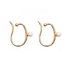 Minimalist Simulated Round Small Pearl Ear Cuff Earrings For Women