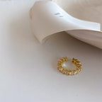 Gold Silver Color Full CZ Crystal Ear Cuff Clip on Earrings
