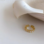 Gold Silver Color Full CZ Crystal Ear Cuff Clip on Earrings