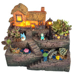 Resin Creative Landscape Cozy House Plants Vase