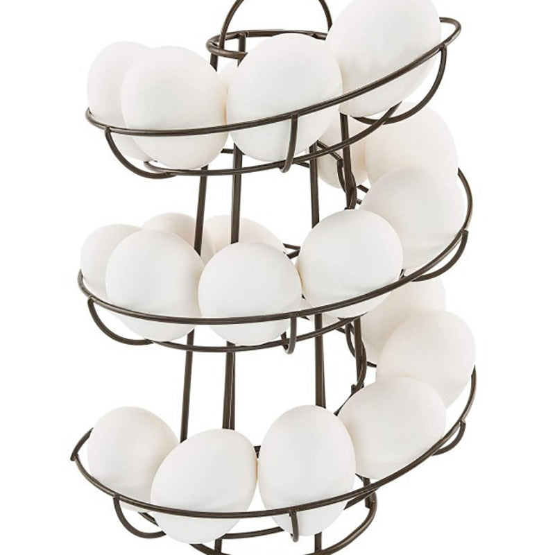 Creative Spiral Egg Dispenser Storage Rack