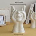 Ceramic Abstract Human Face Flower Vase