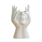 Ceramic Abstract Human Face Flower Vase