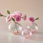 Colourful Glass Globe Vase - Swirl