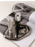 Cookies & chrome-plated ceramic tray and bowl