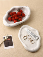 Cookies & chrome-plated ceramic tray and bowl