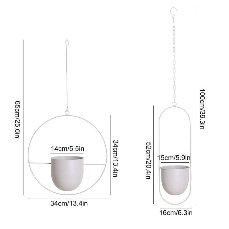 Gardudu Vivienne Hanging Plant Pot Holder Made of Metal