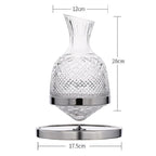 Elegant Crystal Spinning Glass Wine Decanter