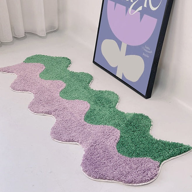 Wavy 2-toned Narrow Rug