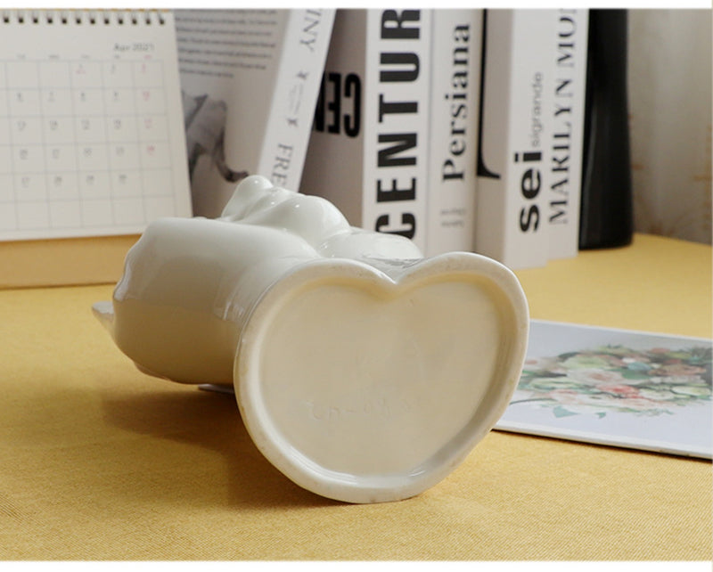 Ceramic Abstract Human Face Flower Vase