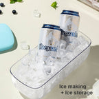 Double Layer Lazy Ice Maker Storage Box