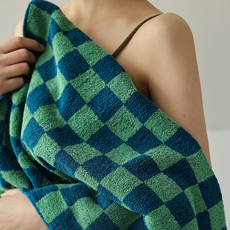 Checkerboard Cotton Towel