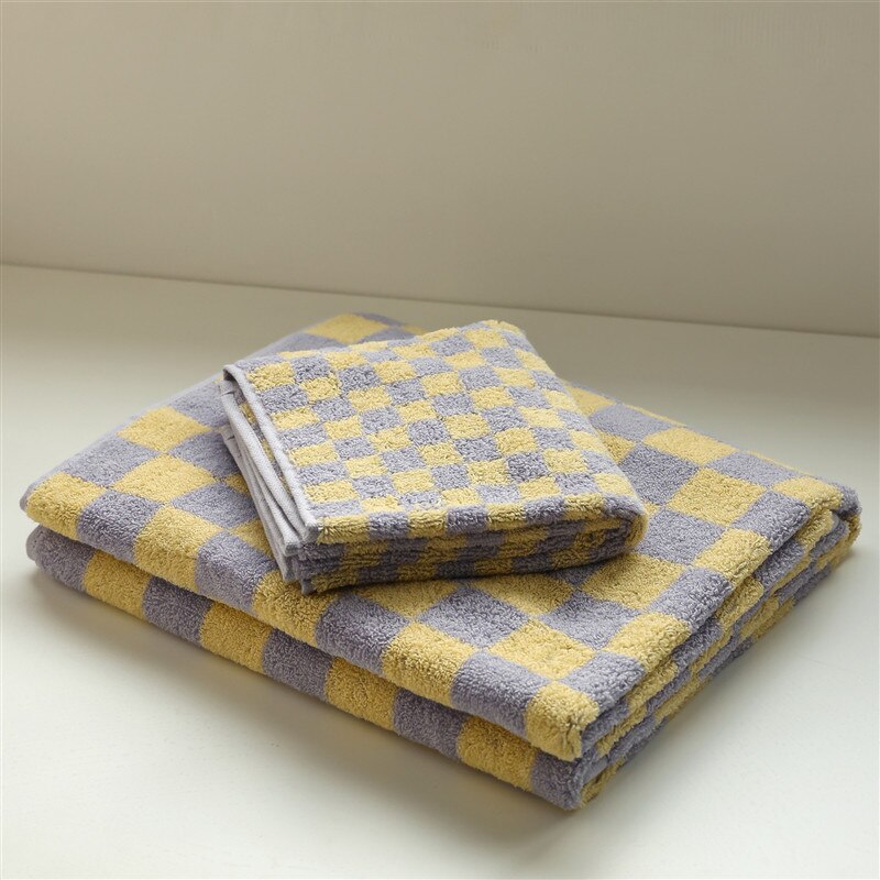 Checkerboard Cotton Towel