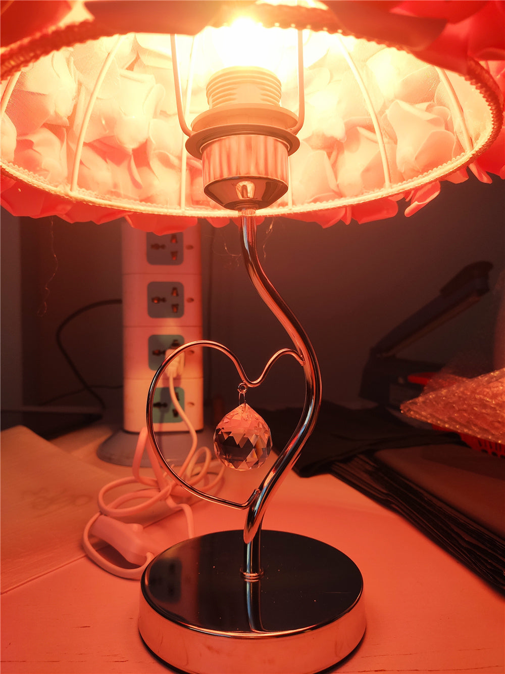 Rose Blossom Nightstand Lamp