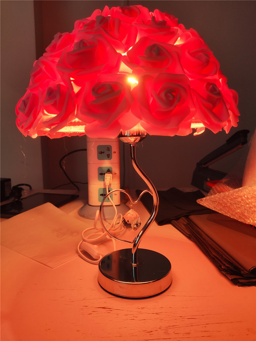 Rose Blossom Nightstand Lamp