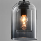 Double glass pendant light